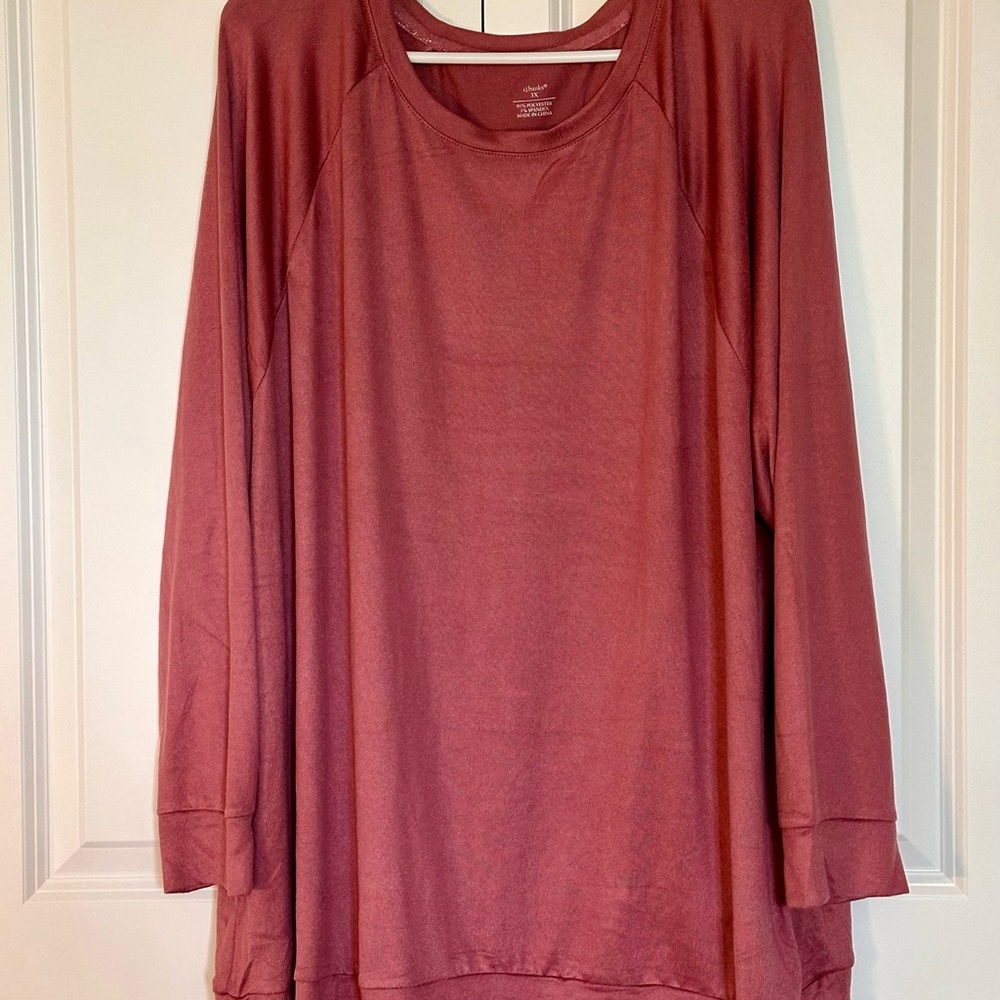 Super Soft Long Sleeve Pajama Top 3X NWOT